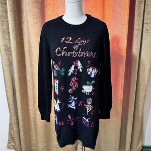 Lisa International 12 Days Of Christmas Sweater SZ SM NWOT